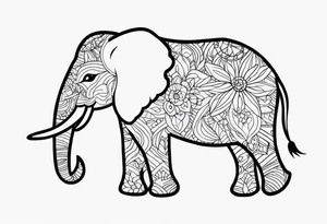 cute Elephant tattoo idea