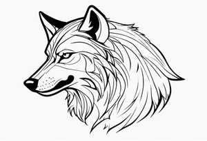 Wolf head tattoo idea