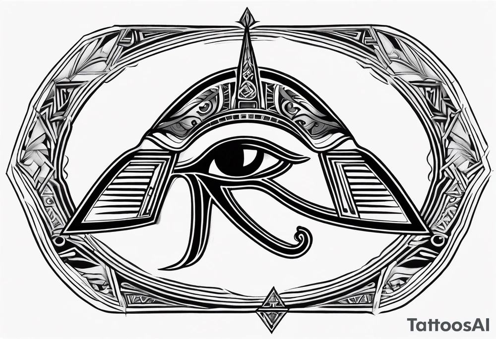 Anubis egyptian eye of horus back tattoo tattoo idea