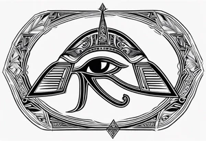 Anubis egyptian eye of horus back tattoo tattoo idea