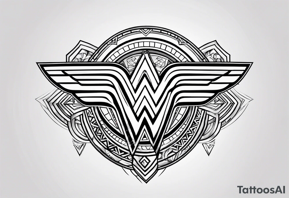 Wonder woman logo tribal tattoo idea