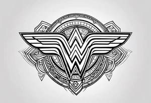 Wonder woman logo tribal tattoo idea