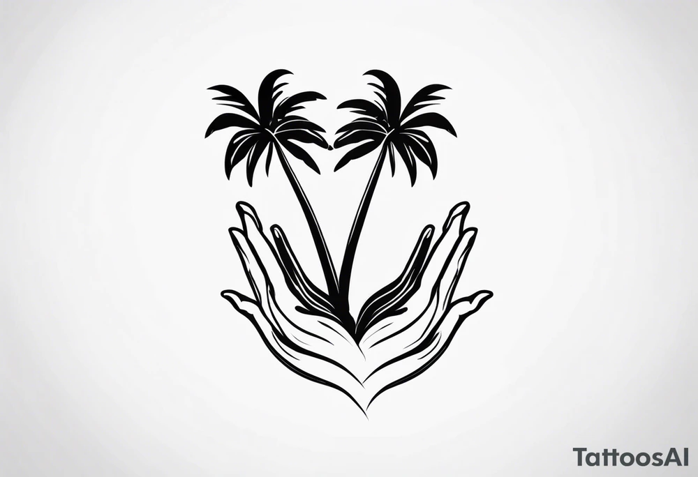 Just palm tattoo idea