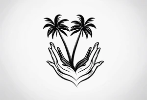 Just palm tattoo idea