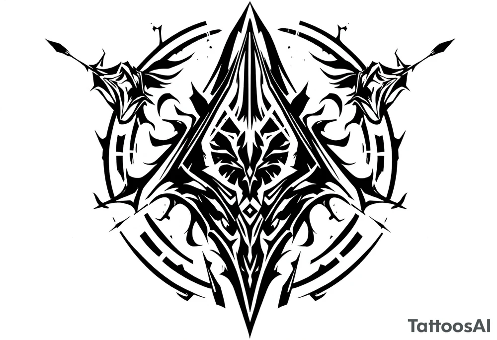 one  arrow  that look down tattoo idea