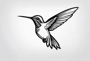 Hummingbird Flight tattoo idea