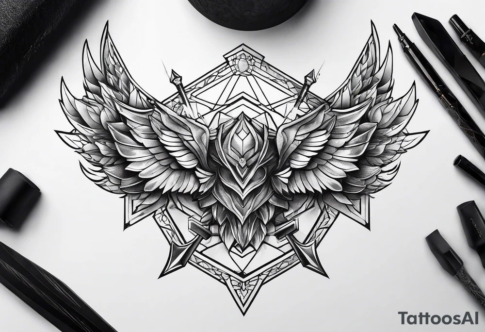hexagon valkyrie tattoo idea