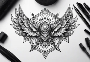 hexagon valkyrie tattoo idea