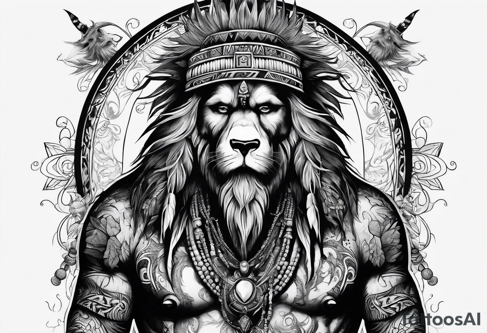 Cave Bear Magi Medicine Man tattoo idea