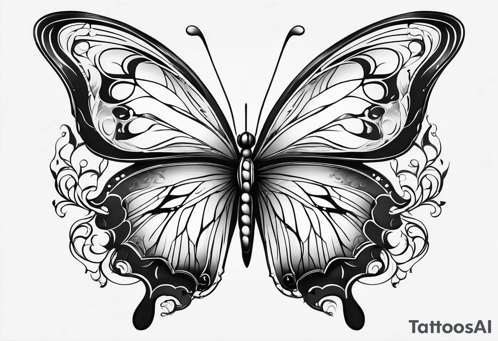 Line butterfly tattoo idea