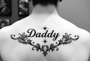 Casino themed memorial for Daddy tattoo idea