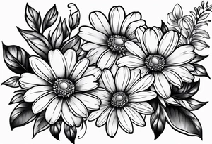 3 daisys tattoo idea