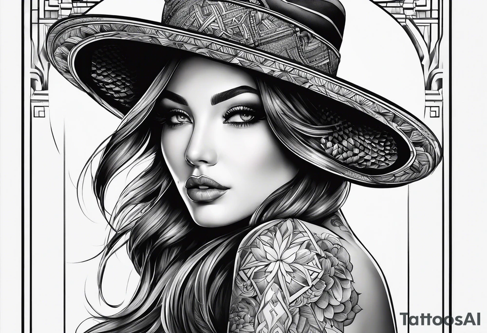 aman with a hat tattoo idea