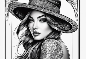 aman with a hat tattoo idea