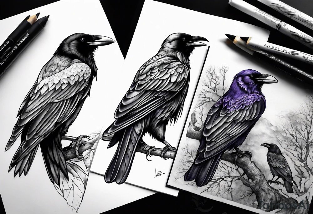 three ravens tattoo idea