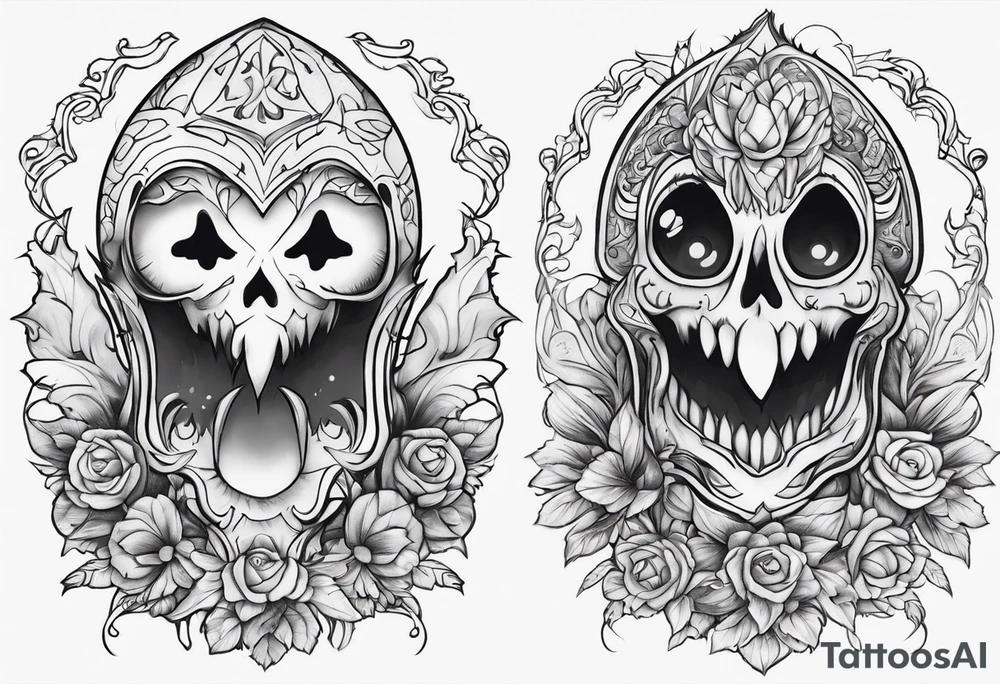 Cute ghost tattoo idea