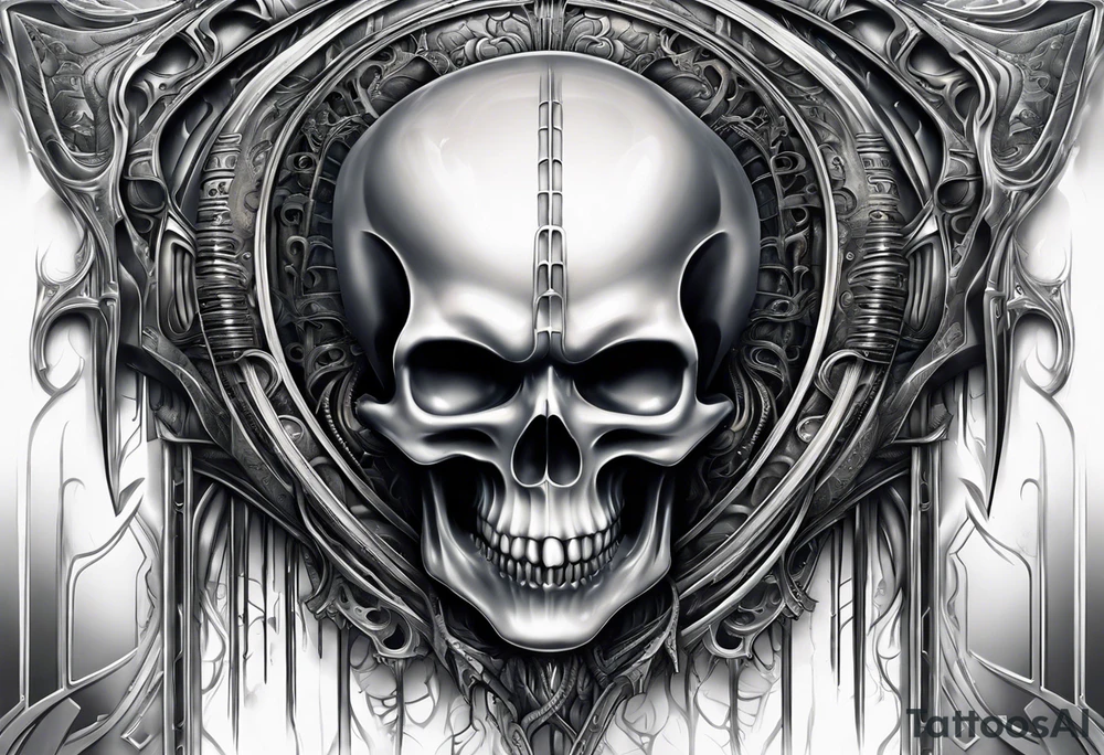 H.R Giger Skull tattoo idea