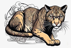 puma stalking tattoo idea