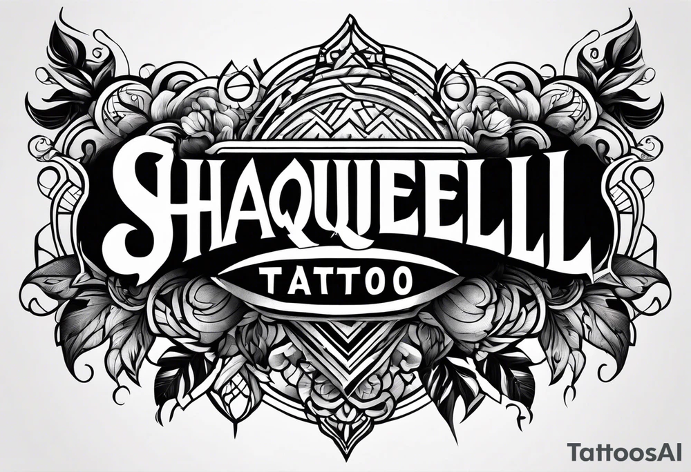 Fonts for name Shaqueill tattoo idea
