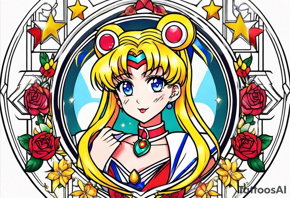 Sailor moon character symbols tattoo idea