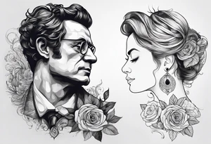 A tatto covering the arm from hand to shoulder based on Gustav Mahler's 5th symphony. tattoo idea