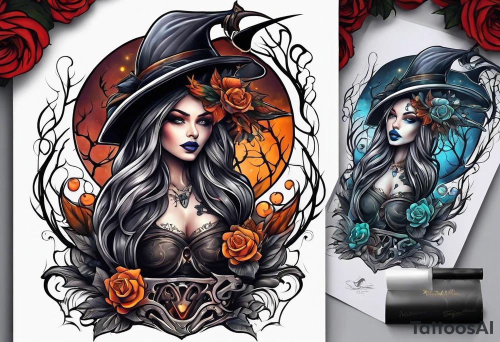 Witch tattoo idea