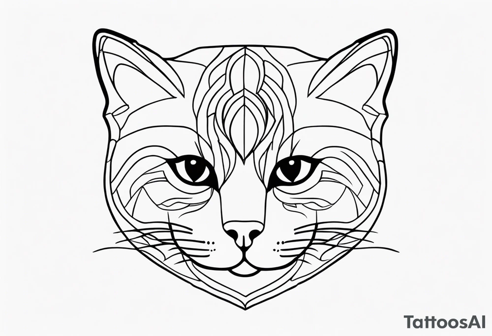 Lovely cat tattoo idea