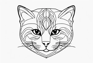 Lovely cat tattoo idea