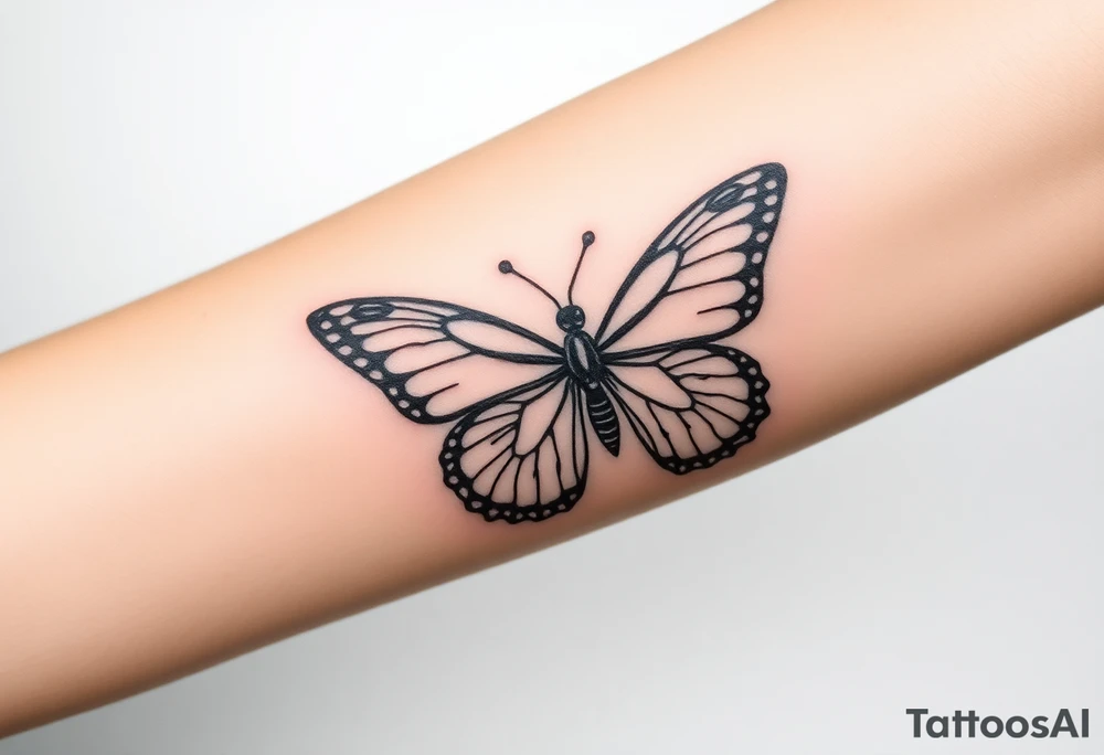 Rip autumn beloved wife butterfly tattoo idea