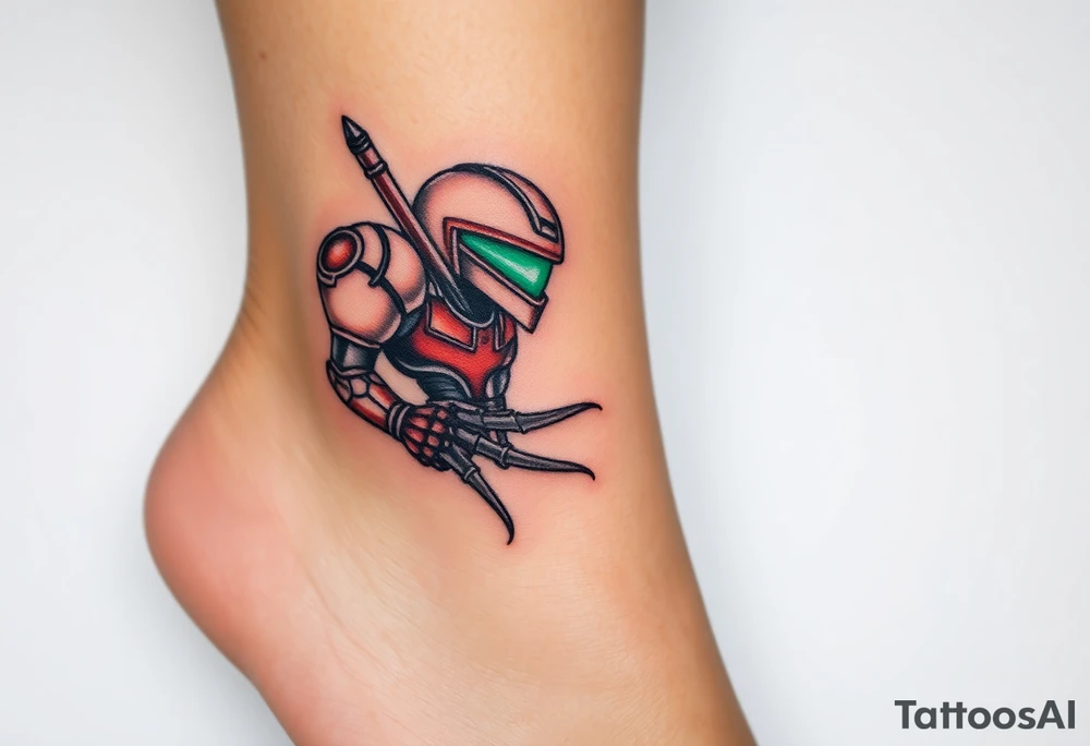 Samus Metroid pixel tattoo idea