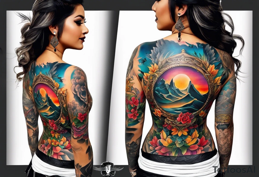 Full back tattoo tattoo idea
