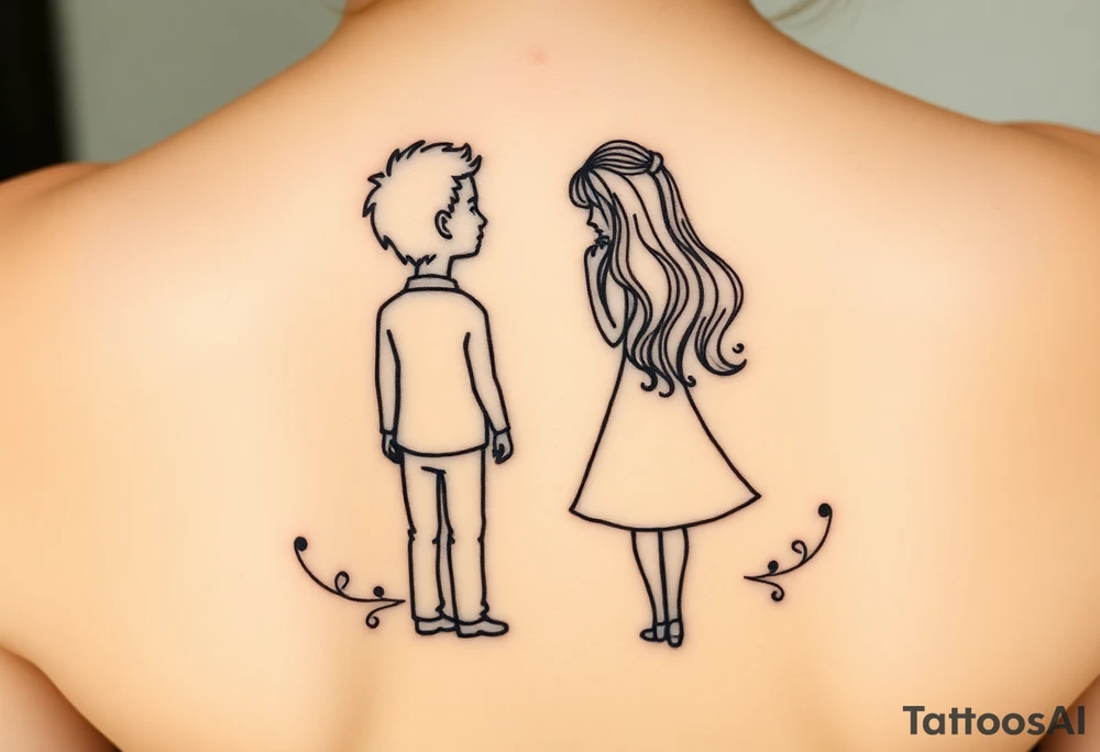 Boy and girl tattoo idea