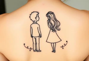 Boy and girl tattoo idea