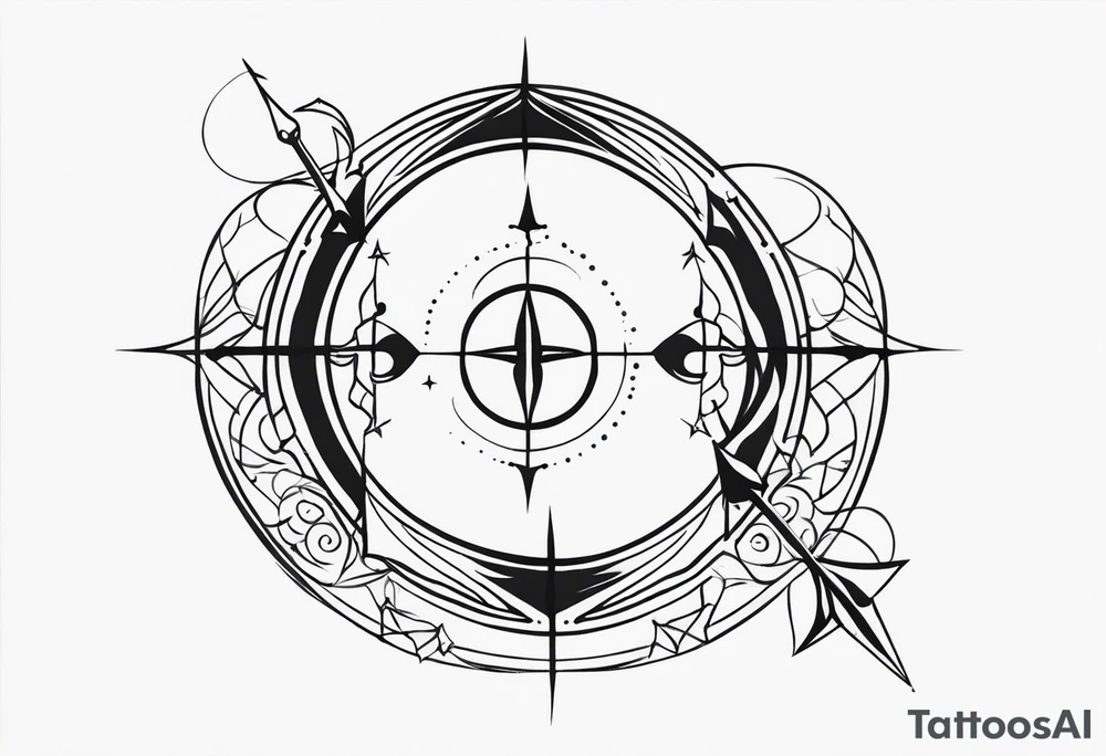pisces and sagittarius tattoo idea