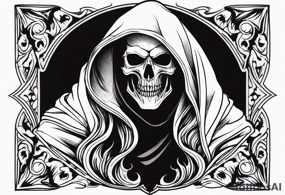 Sexy grim reaper tattoo idea