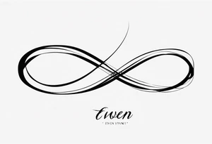 infinity symbol and the words EVEN IF type font tattoo idea