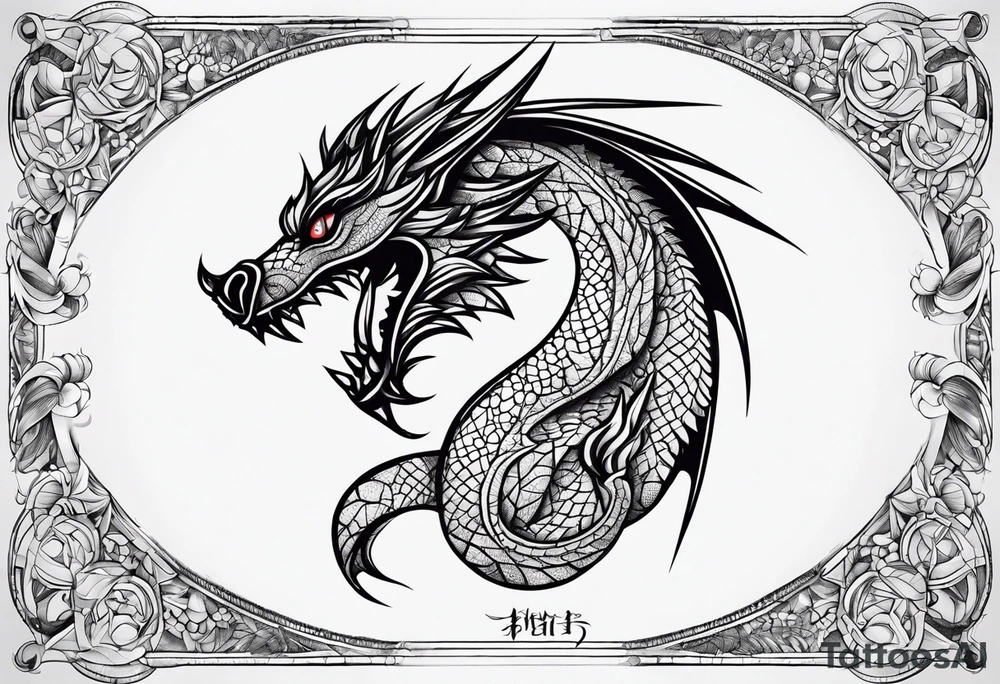 Dragon leg tatto tattoo idea
