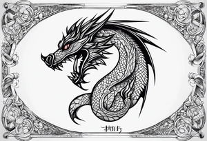 Dragon leg tatto tattoo idea