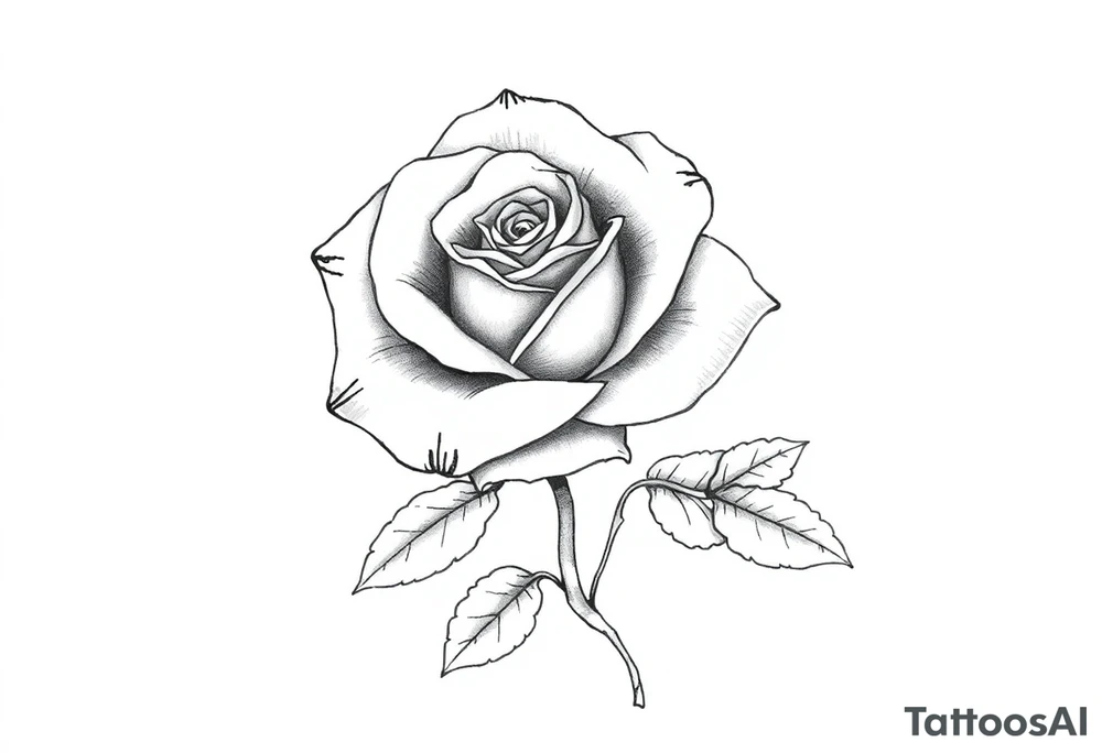ROSE AND STEM WITH FLORIDA WRITTEN IN VERTICAL AS tattoo idea