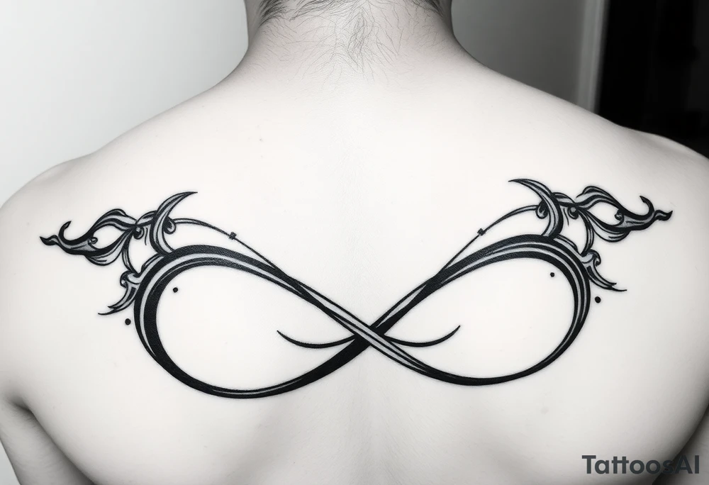 american traditional infinite love tattoo idea
