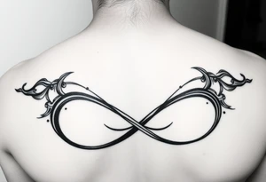 american traditional infinite love tattoo idea