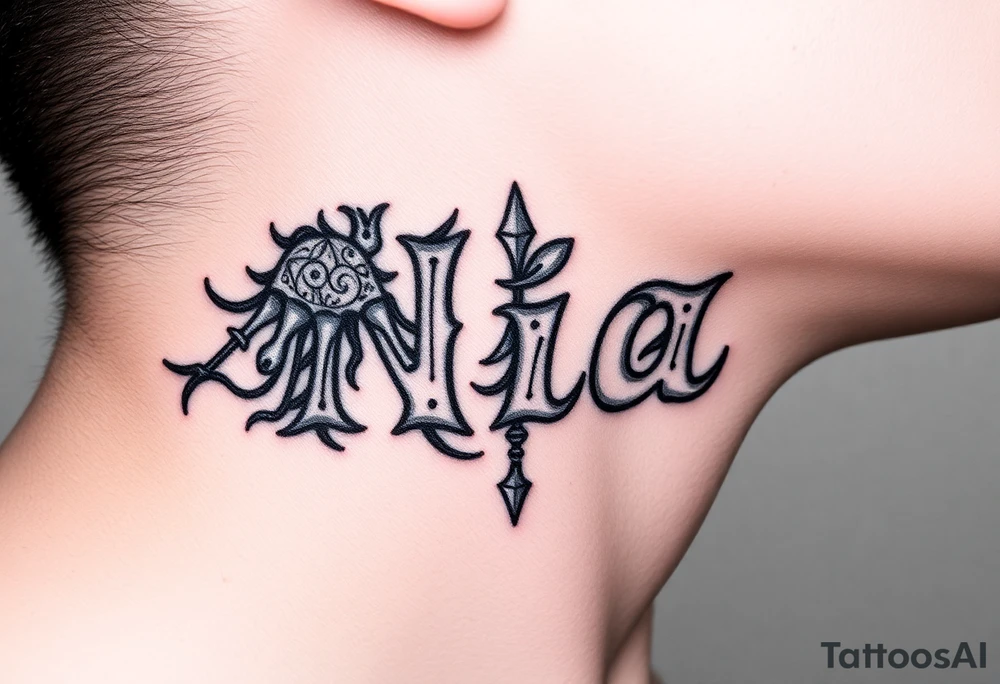 name Nia with dreamweaver tattoo idea