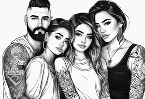 1 boy 2 girls dad tattoo tattoo idea