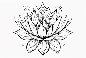 A resilient flower surrounded by fire tattoo idea