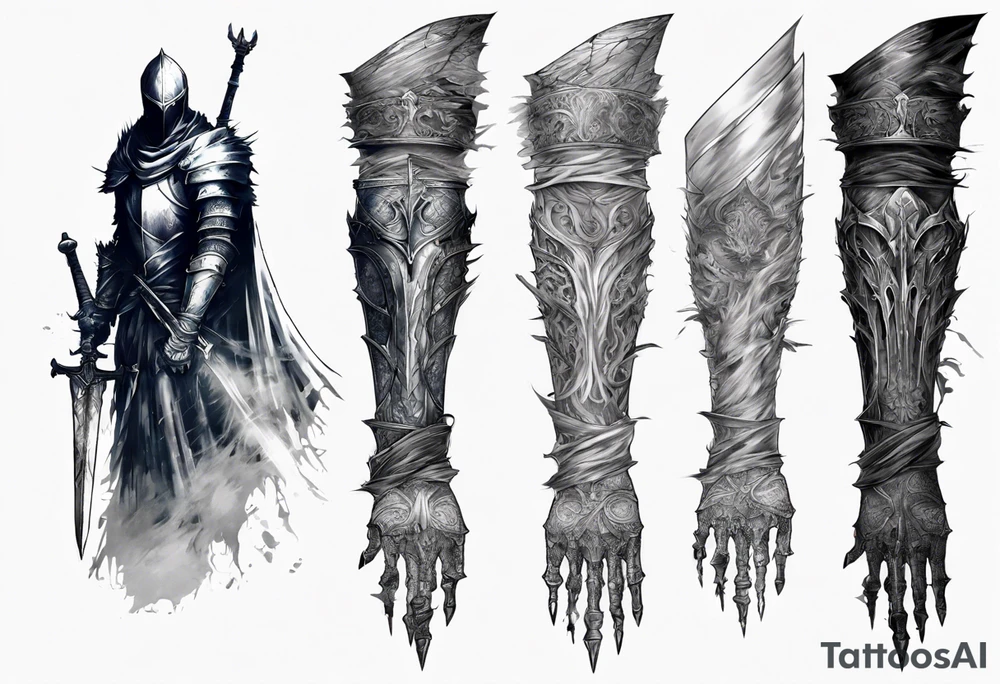 dark souls 3
full arm sleeve
artorias tattoo idea