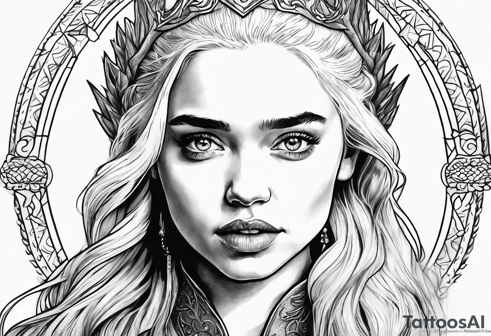 game of thrones daenerys like tim burton tattoo idea