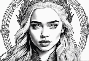 game of thrones daenerys like tim burton tattoo idea