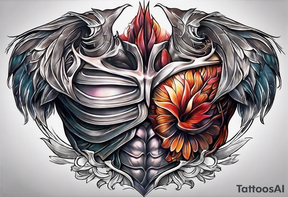 Anatomic pectoralis muscle tattoo idea