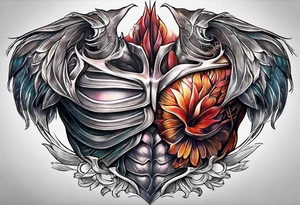 Anatomic pectoralis muscle tattoo idea