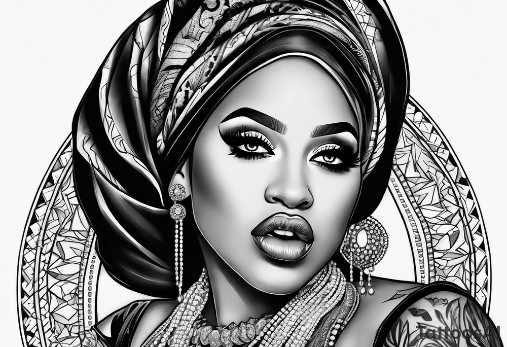 cardi B wap tattoo idea